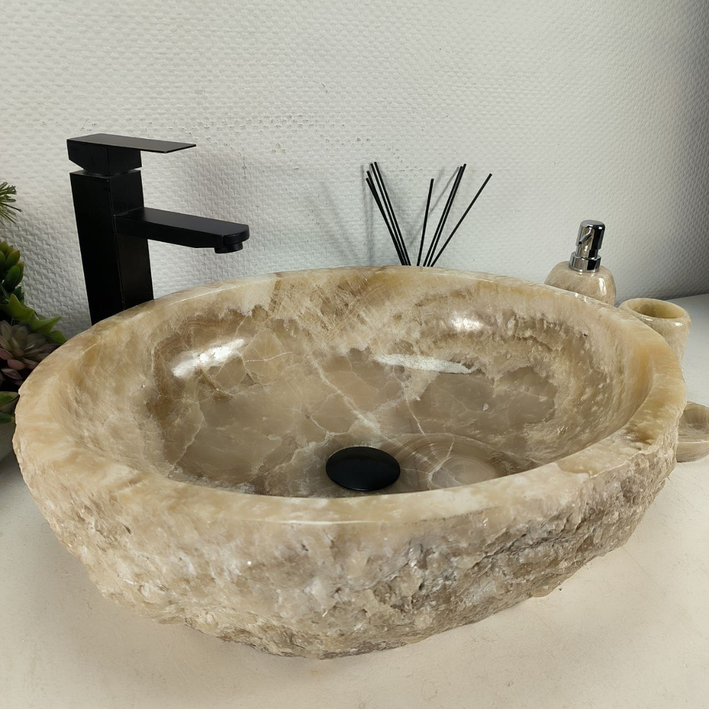 Раковина из оникса Erozy Yellow EO-64514 52*42*15 0159
