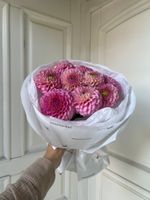 Моно букет из георгин в розовом оттенке