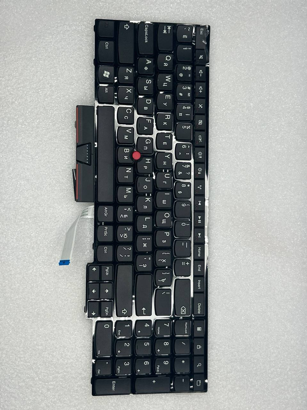 Клавиатура для ноутбука Lenovo E530 раскладка - русская, без подсветки, черная (04W2503), оригинал