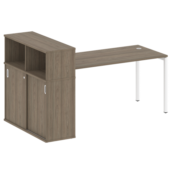 Метал Систем Куатро Стол письменный с шкафом-купе на П-образном м/к 40БП.РС-СШК-3.4 Т