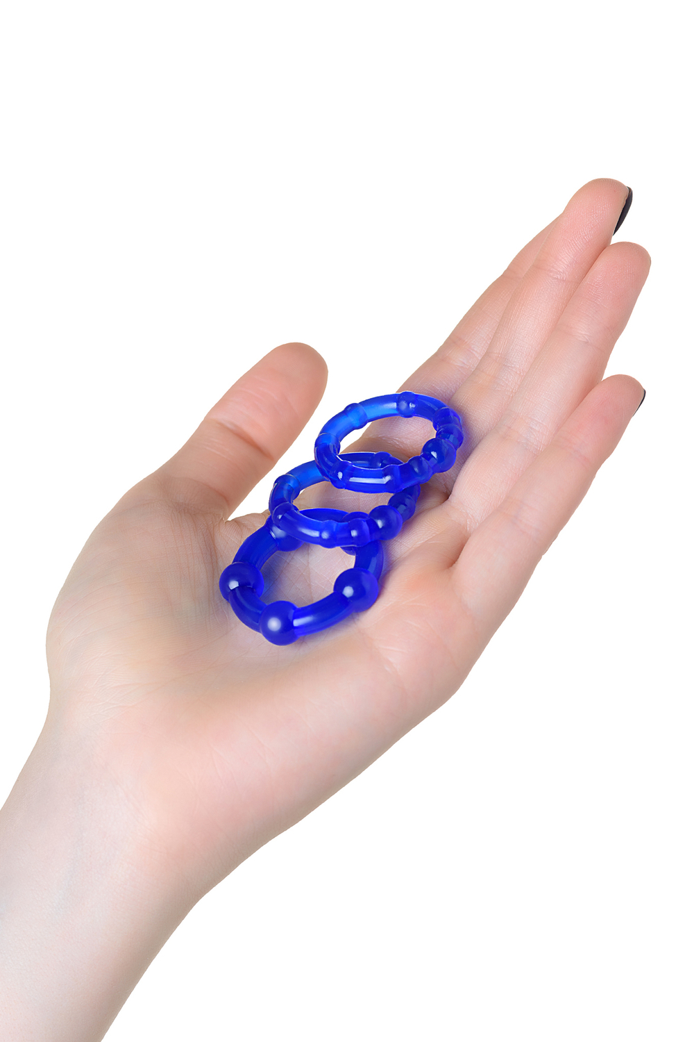 Набор эрекционных колец на пенис A-Toys by TOYFA, TPE, синий, Ø 3,5/3/2 см