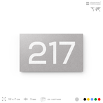 Номер на дверь 217, табличка на дверь для офиса, квартиры, кабинета, аудитории, склада, серый 120х70 мм, Айдентика Технолоджи