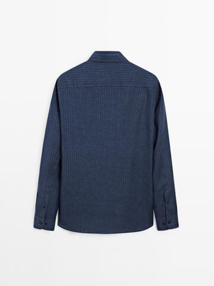 Massimo Dutti Рубашка прямого кроя, темно-синий