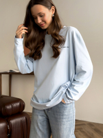 Лонгслив oversize с надписью