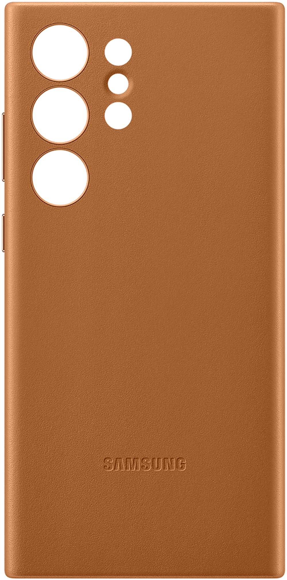 Чехол-накладка Samsung Leather Case для Galaxy S23 Ultra натуральная кожа (Camel) (EF-VS918LAEGWW)