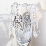 Девушка с сережкой / Girl with an earring, earrings, Opal