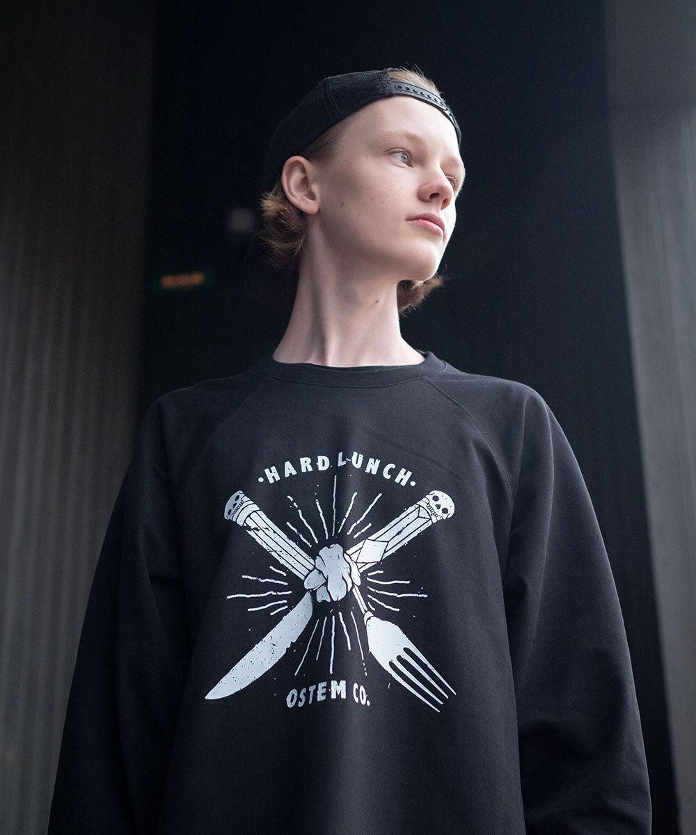 Лонгслив Hardlunch Fork and Knife черный