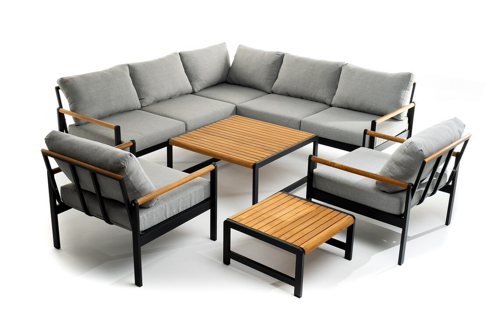 Лаунж зона из алюминия MAYA L темный графит