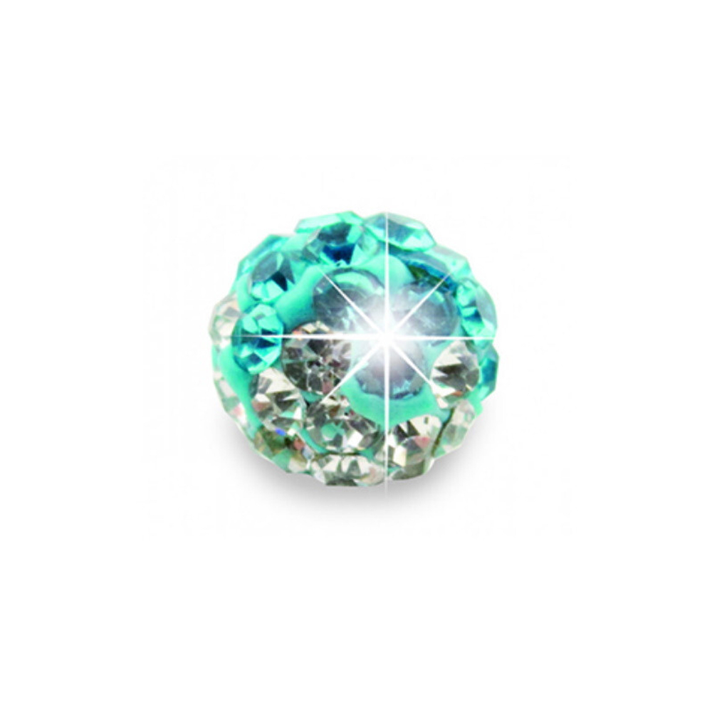 Серьги для ушей BIOJOUX BJT8163 Aqua Crystal / White Fade Ball 6mm Италия