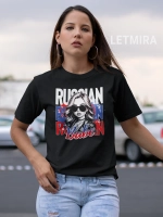Футболка с принтом Матрёшка
