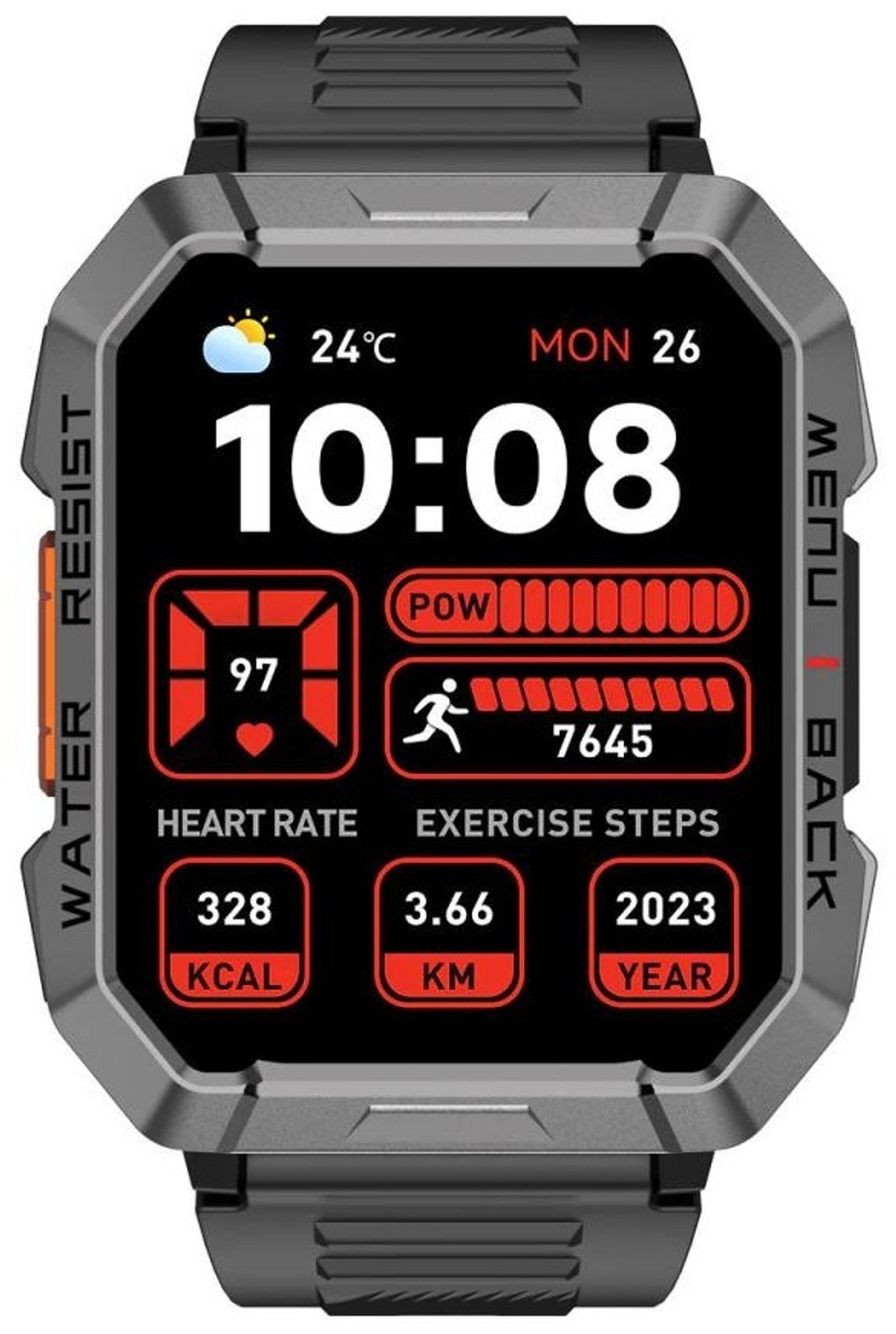 Смарт-часы Blackview W60 45 мм черный-черный