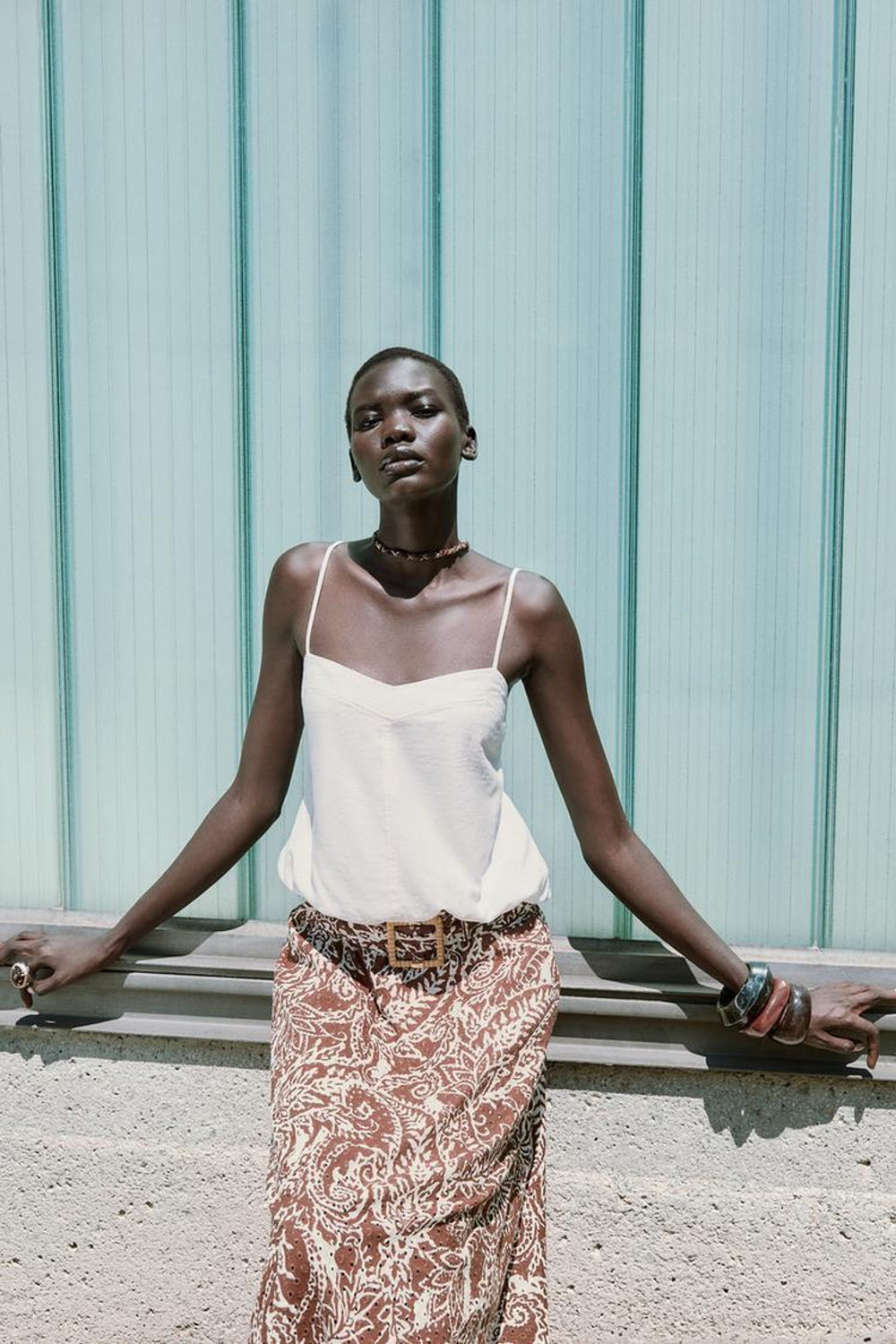 ZARA ЛЬНЯНОЙ ТОП-БАЛЛОН, БЕЛЫЙ