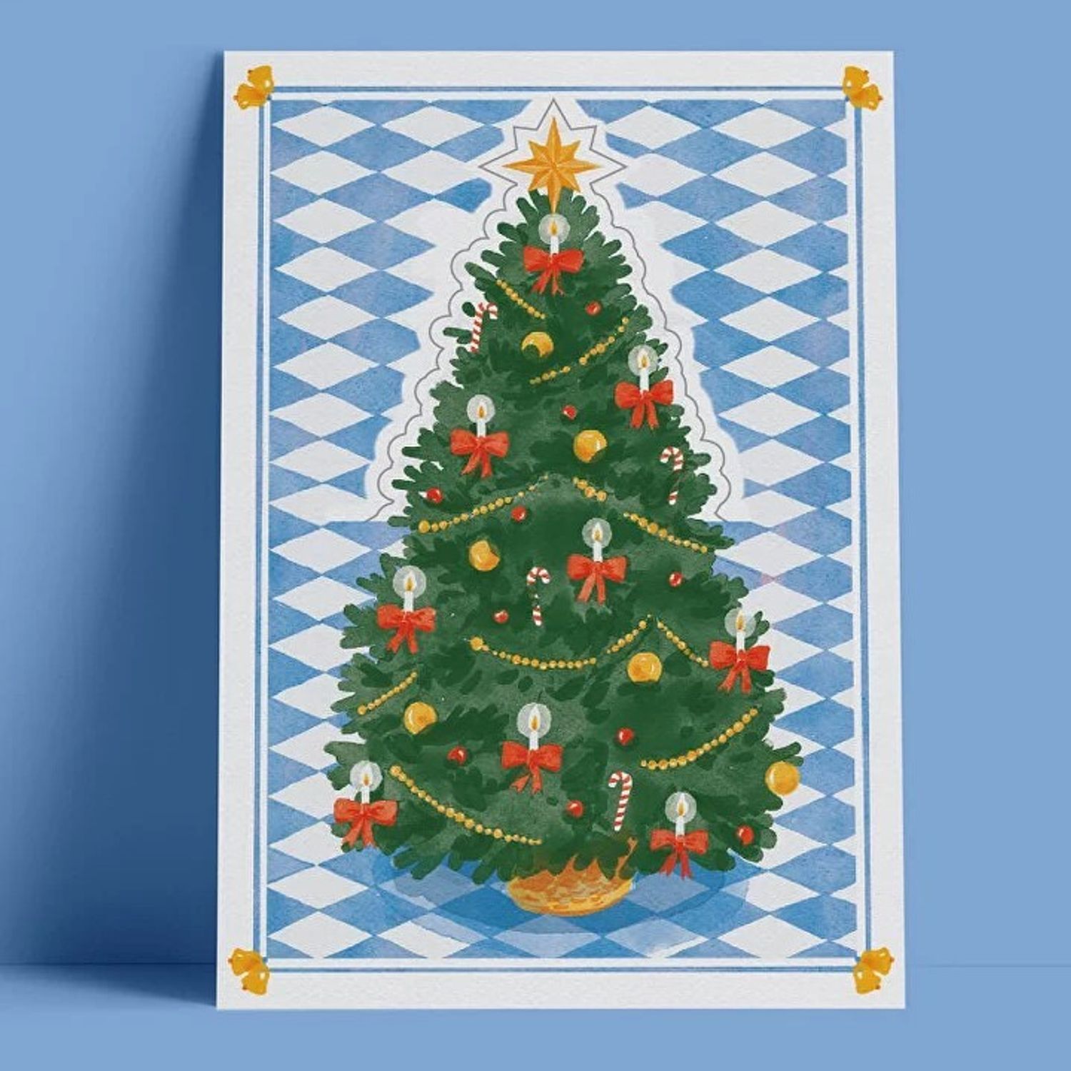 Открытка - Ёлка раскладная