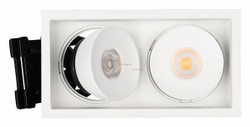 Встраиваемый светильник Arlight CL-SIMPLE-S148x80-2x9W Warm3000 (WH, 45 deg) 026876