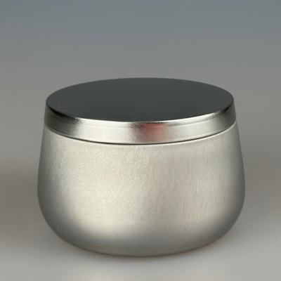 Набор из 10 серебристых металлических подсвечников 250 мл с крышкой