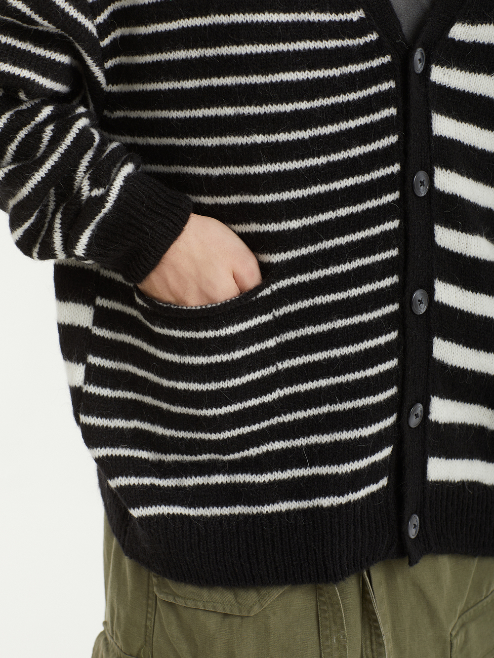 Мужской Кардиган Mohair Striped