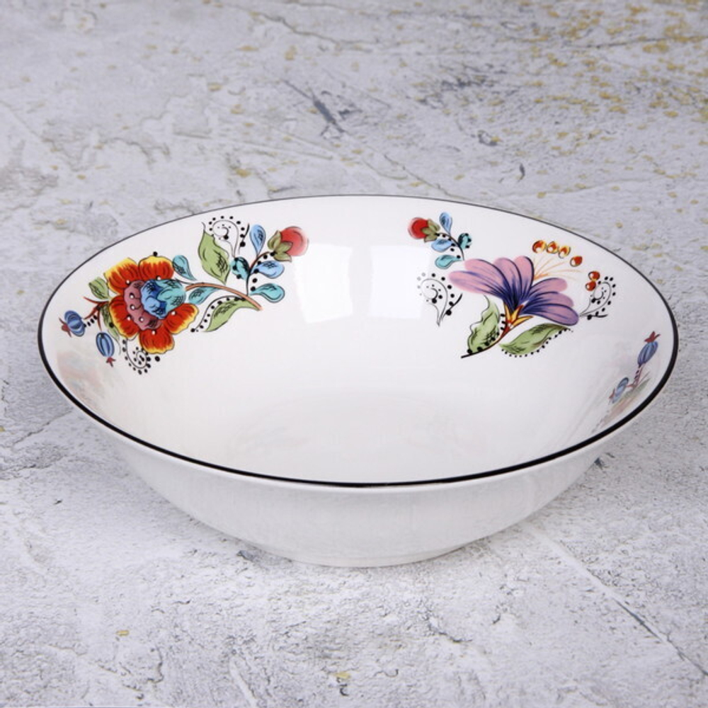 Тарелка керамическая глубокая «Magic Flower» 20*6см