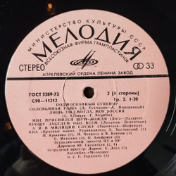 Винтажная виниловая пластинка LP Сборник Подмосковный Сувенир (СССР 1978) (Голубые Гитары, Анофриев, Ротару, Анна Герман)
