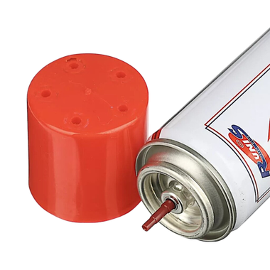 Баллон газовый для заправки зажигалок Runis (5 переходников) 1-007  140мл (55г)