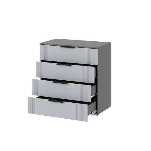 мс для спальни Альмерия КМ-800 Серый графит / Бархат серый