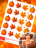 Трансфер переводной - декаль для свечей и гипса осень 012 А5