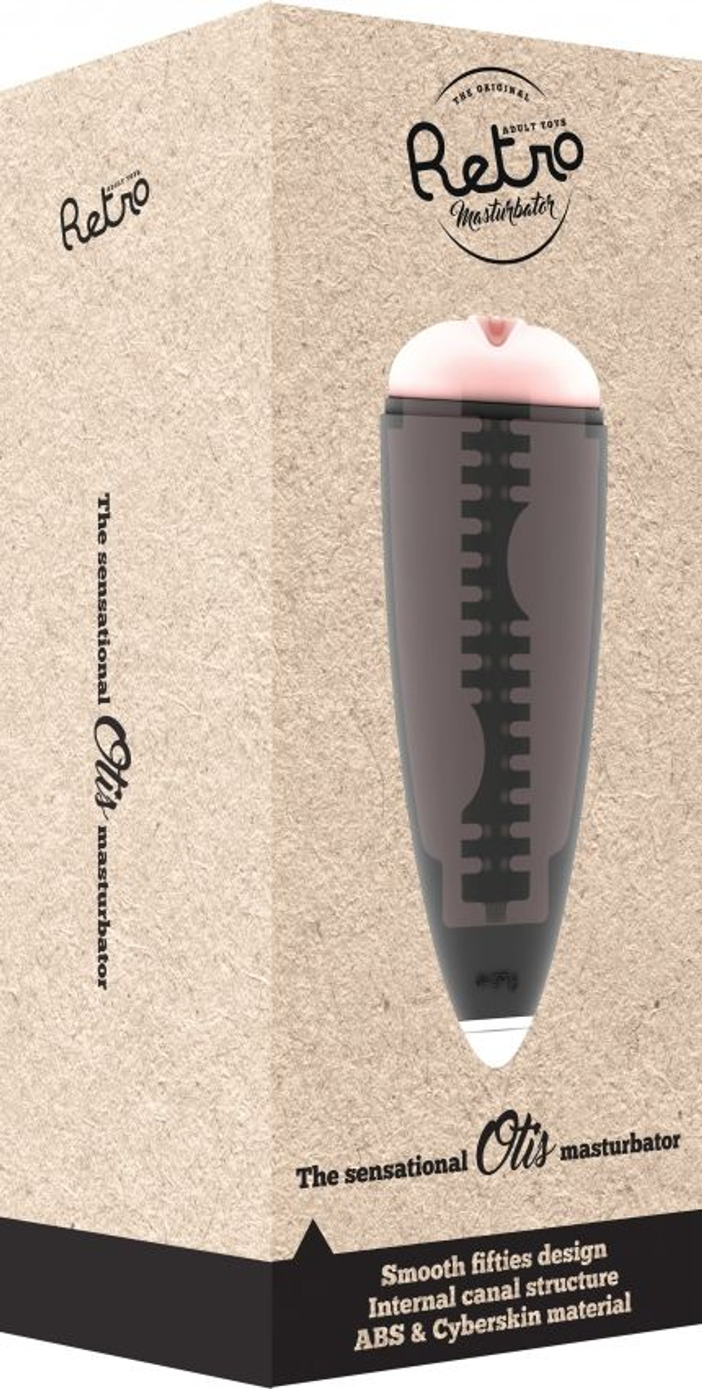 Мастурбатор Otis Black (Цвет: черный с бежевым)