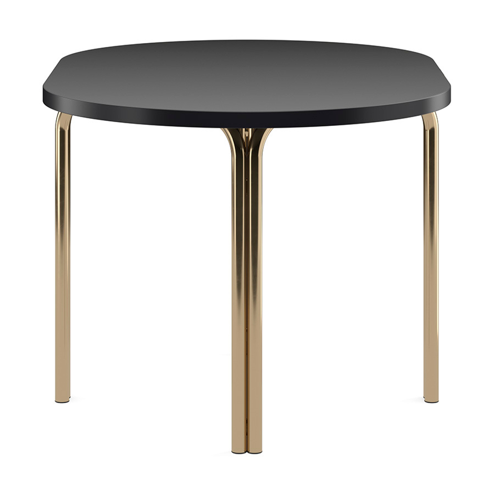 Столик кофейный Ror, 75х50 см, латунь/черный