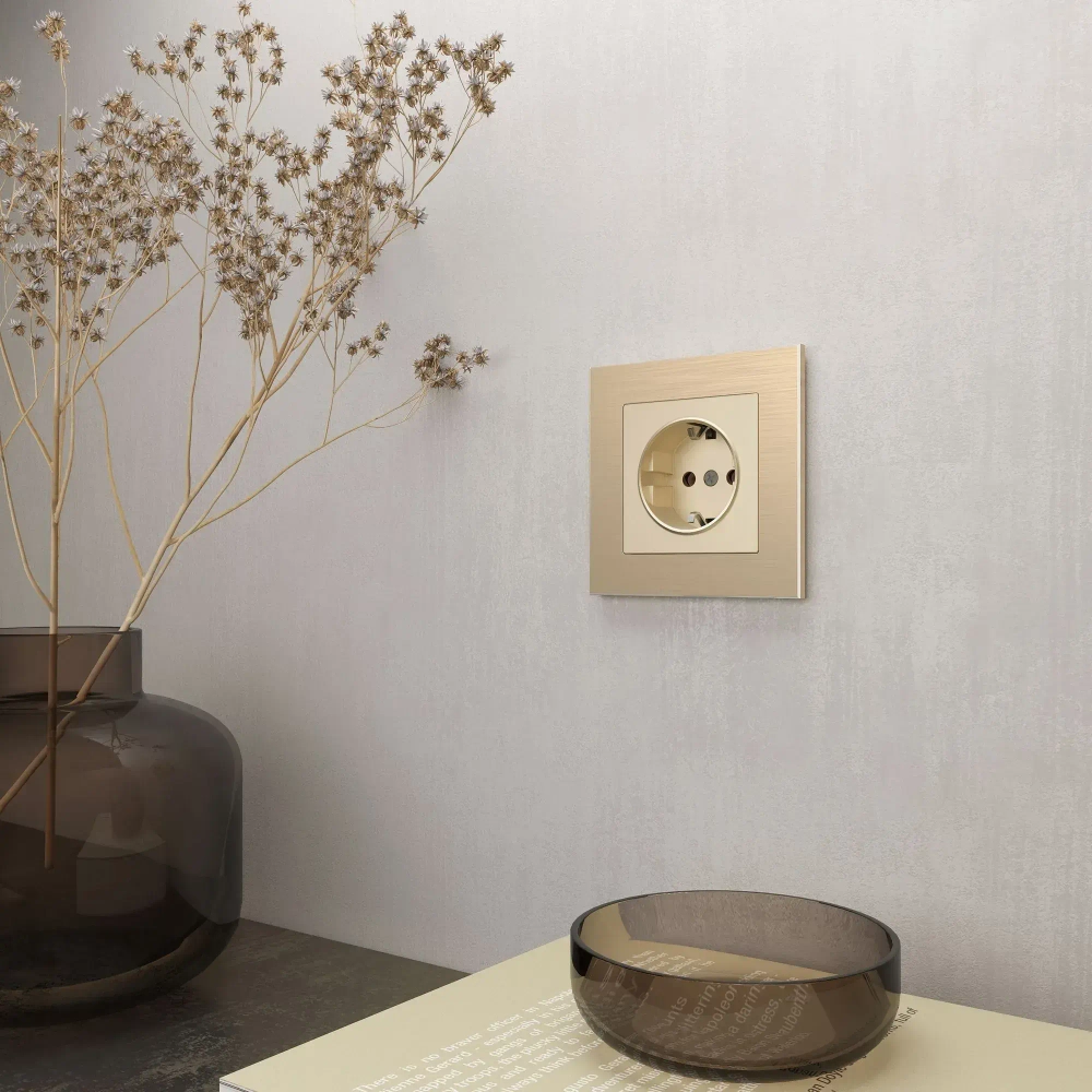 Рамка на 1 пост Aluminium (шампань алюминий) W0011711