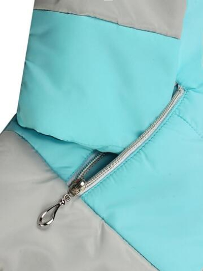 Куртка для девочек "Аглая" 30, 116р, небесный/серебро