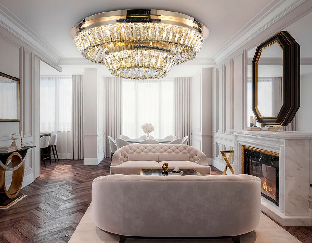 Ambrella Потолочная светодиодная люстра с хрусталем Traditional TR5031