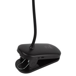 Настольный светильник ЭРА NLED-525-6W-BK светодиодный аккумуляторный на прищепке черный