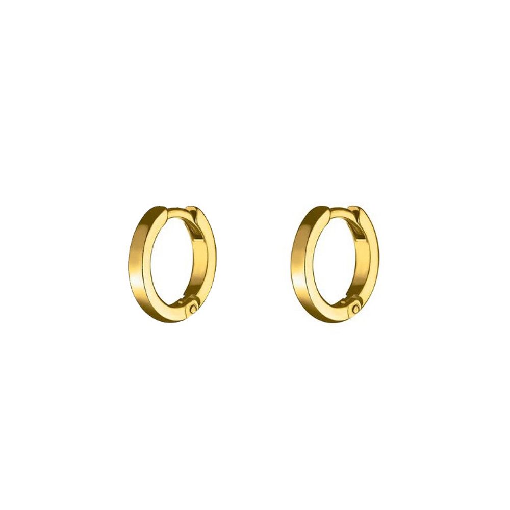 Серьги круглые Base 8 на 8, позолота