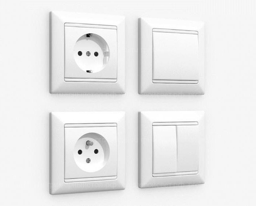 Выключатель и розетки в ассортим