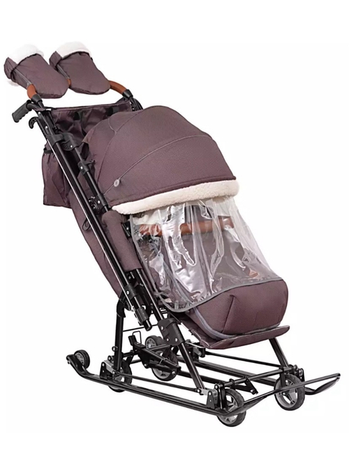 Санки-коляска Ника Детям НД7-8К (коричневый)