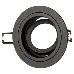 Встраиваемый светильник алюминиевый ЭРА KL84 BK MR16/GU5.3 черный | Алюминиевые встраиваемые светильники