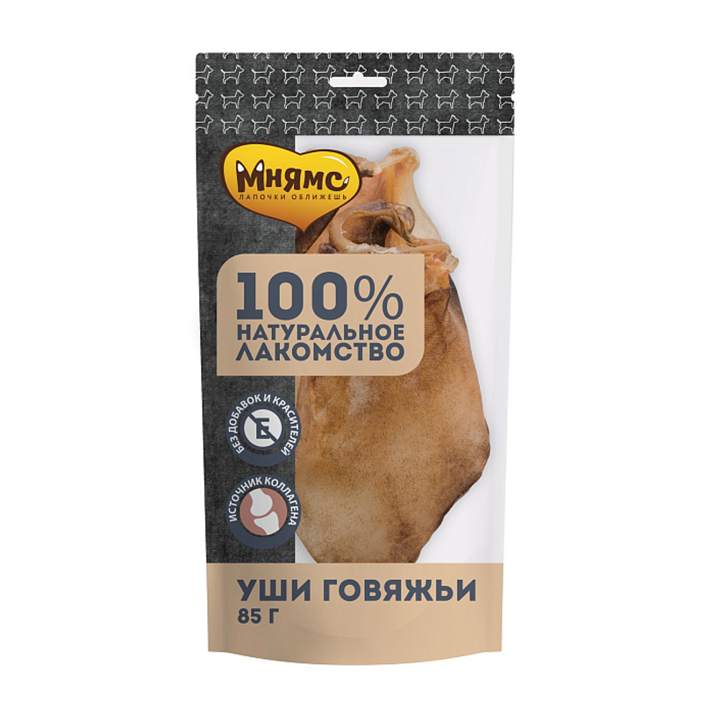 Лакомство для собак Мнямс на каждый уши говяжьи 85г, 35 шт