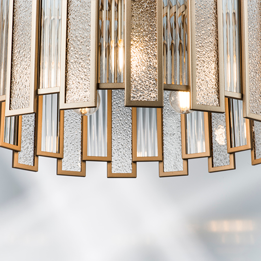 712052 Люстра AGAVE 5х40W E27 ШАМПАНЬ/ПРОЗРАЧНЫЙ