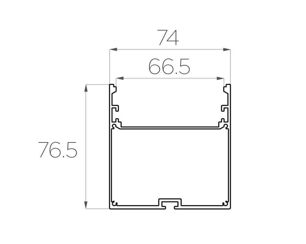 Профиль накладной алюминиевый LC-LP-7774-2 Anod