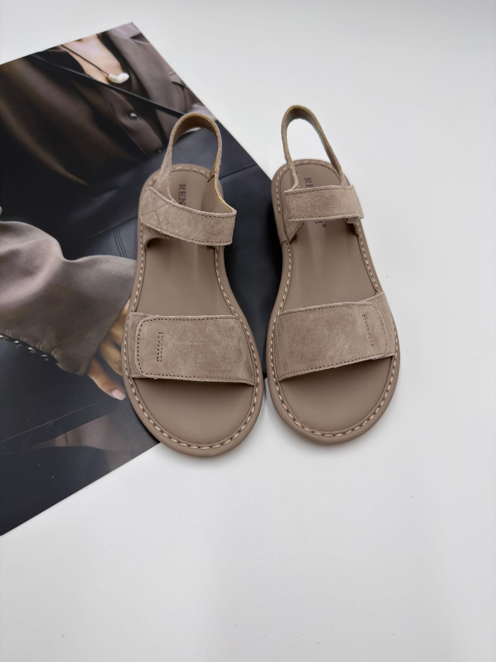 Босоножки женские натуральная кожа арт. PEXL 268-3 цвет "бежевый"