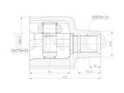 ШРУС внутренний UNIO CVJ-30060