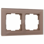 Рамка на 2 поста Favorit (латте, стекло) W0021142