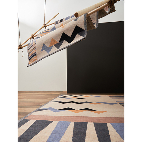 Ковер из хлопка по мотивам нанайских орнаментов 160х230см Tkano Cultural Heritage