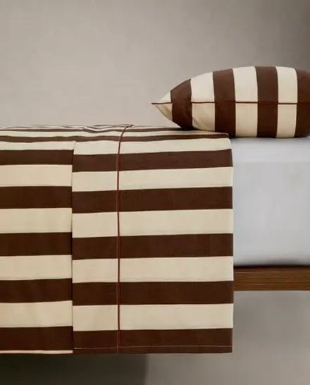 ZARA HOME ПОДОДЕЯЛЬНИК ИЗ ВАРЕНОГО ХЛОПКА, КОРИЧНЕВЫЙ