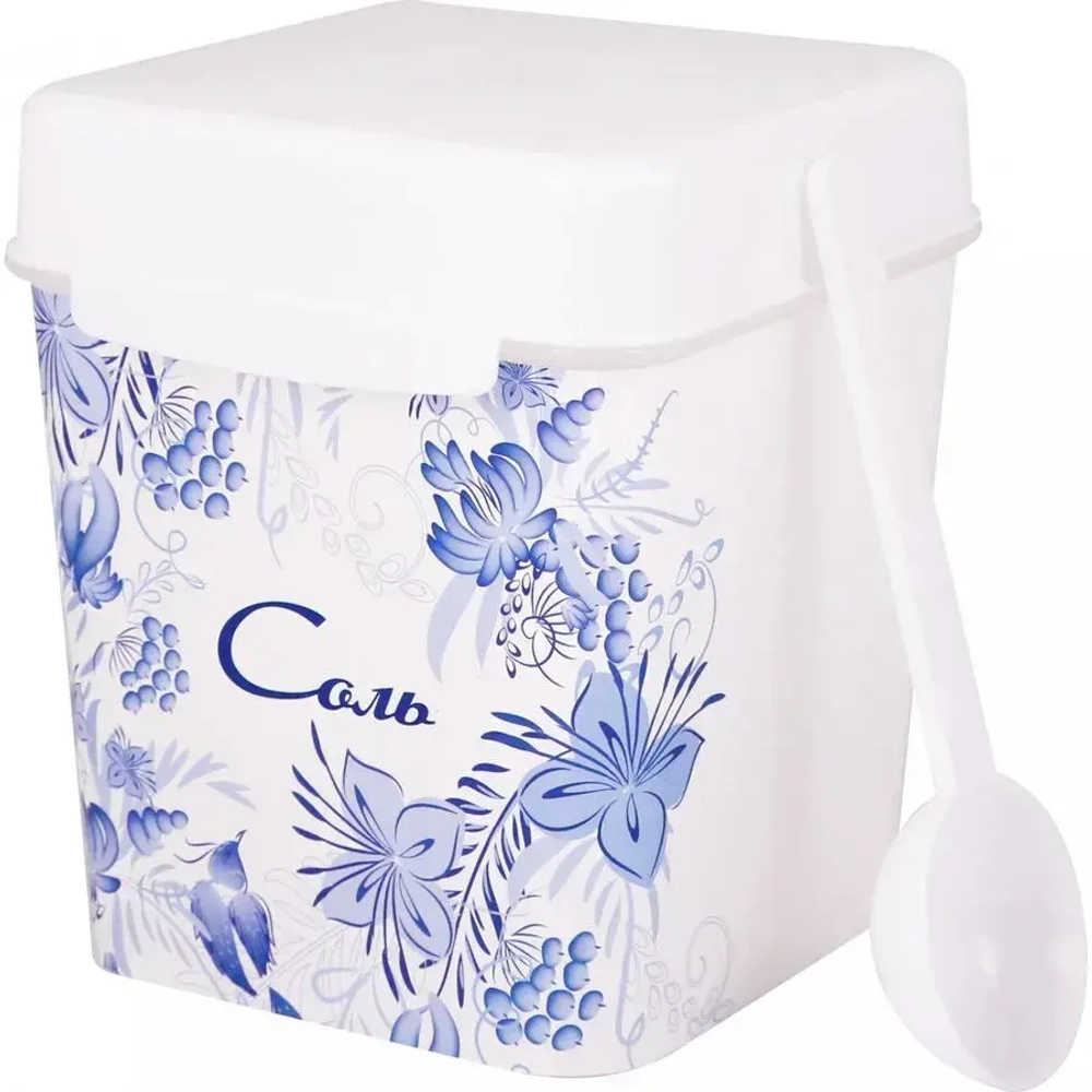 Емкость с ложкой 1,2 л., Шале, Соль (комплект 12 шт)