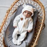 Комбинезон флисовый с закрытой ножкой "Сливки" 0+