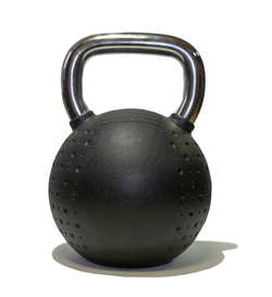 Гиря 32 кг с хромированной ручкой полиуретановая (CPU)