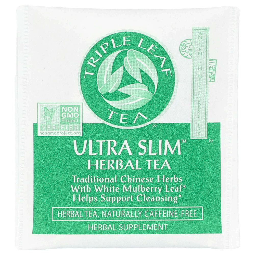 Triple Leaf Tea, Ultra Slim, травяной чай, с листьями белой шелковицы, без кофеина, 20 чайных пакетиков, 33 г (1,16 унции)