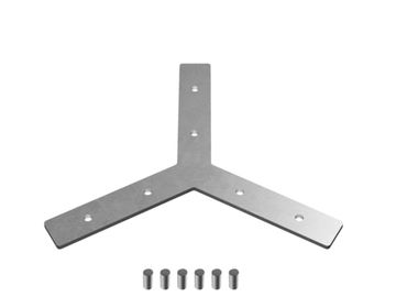 Соединитель Y-образный 91*10*1.55 для алюминиевого профиля (комплект 5шт) GP8056 SL серебро Profile System Ambrella