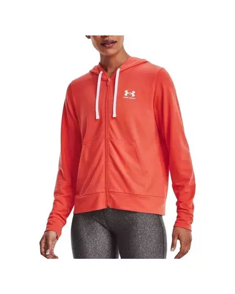 Толстовка женская на молнии Under Armour UA Rival Terry red