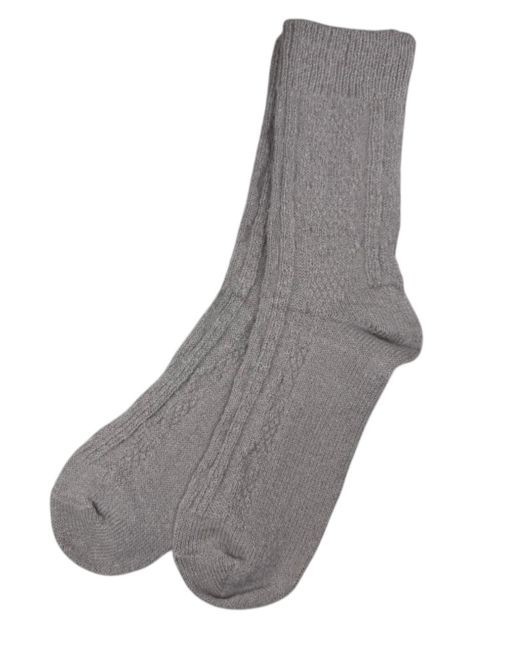 Женские теплые "вязанные" носки из шерсти Мериноса средней длины - 10 пар